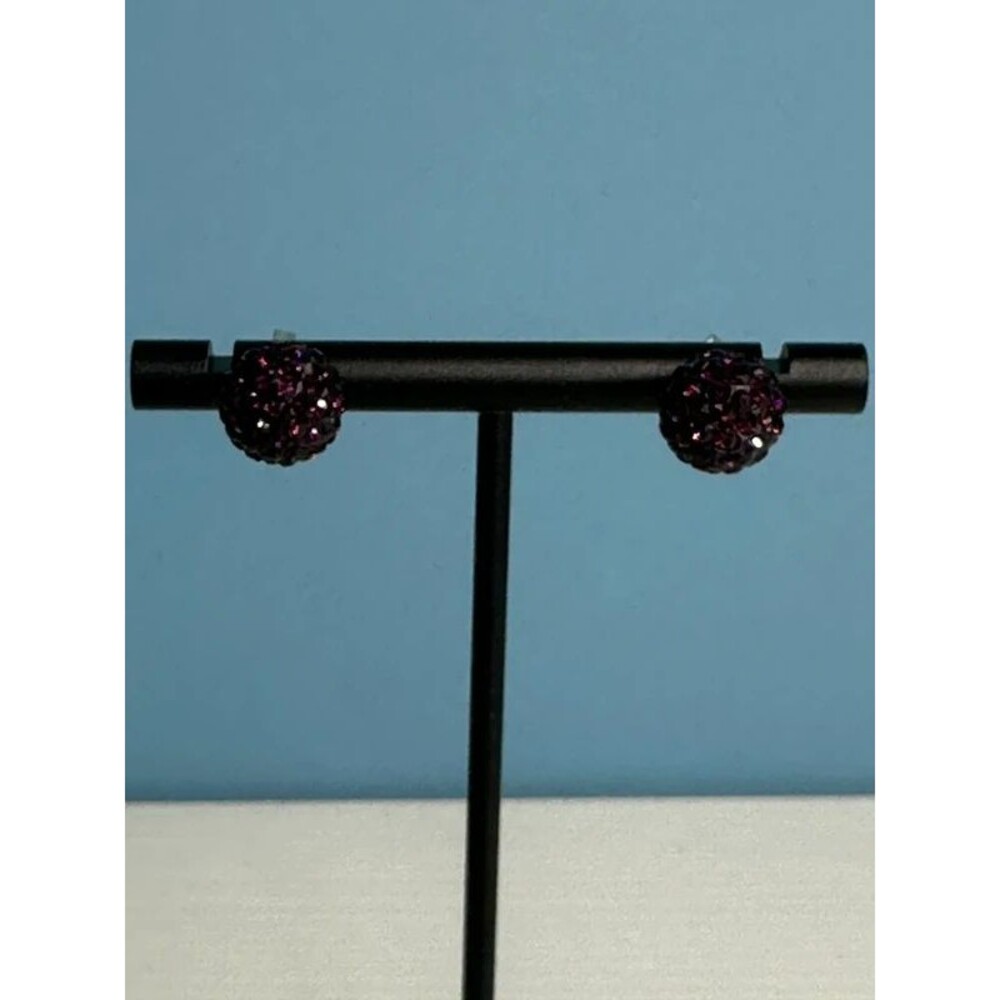 Purple sphere cluster earrings NWOT